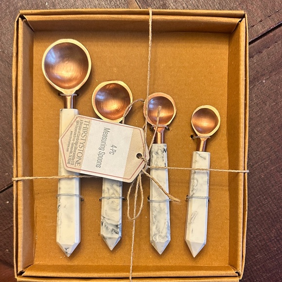 Thirstystone Copper and Marble Measuring Spoons Set - Picture 1 of 3